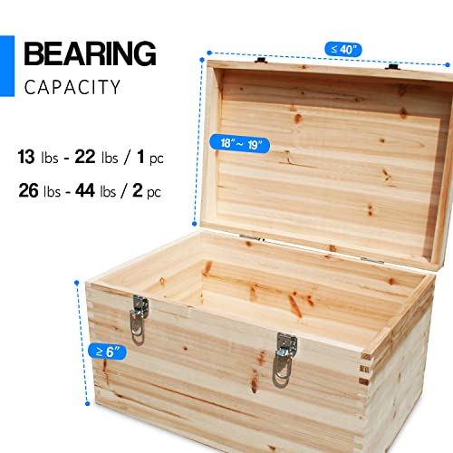 Lid Stay 90 Degree Open with Soft Close, Lid Support for Toy Box and Upward Top-Opening Flap Doors, Easy to Install (Pack of 2) - Image 3
