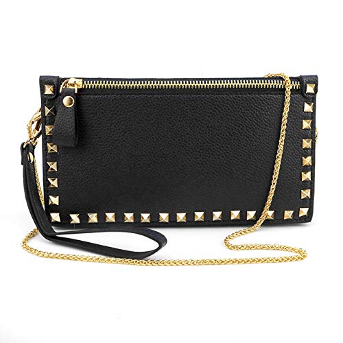 Jieway - Bolso de mano para mujer, de piel sintética, color Negro, talla Small