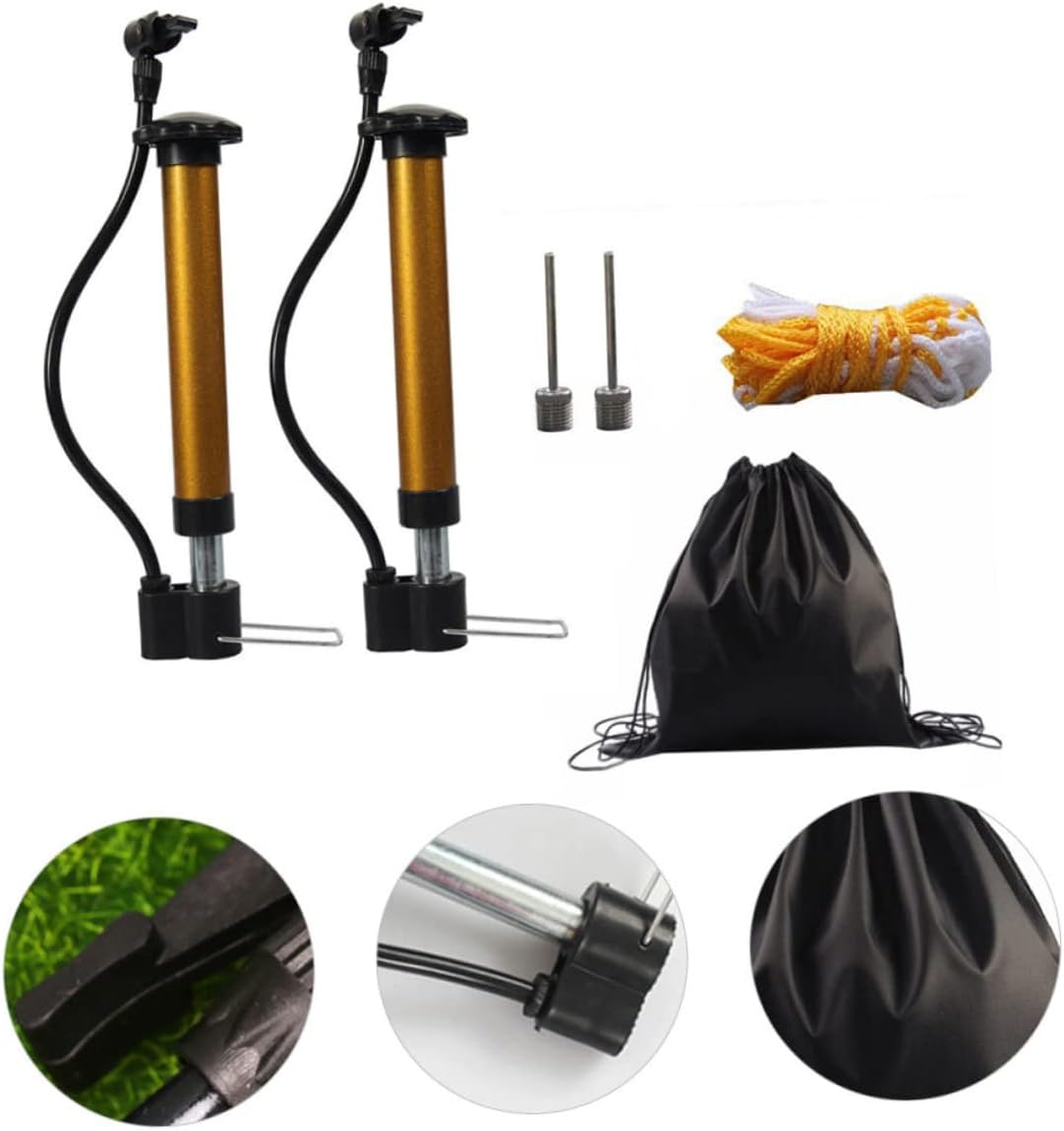 1set Lightweight Portable Basketball Pump with Needles and Storage Bag Fast Inflation Bike Tire Pump for Boys and Girls and Adults High-Pressure Inflator Kit