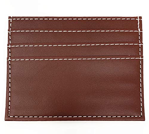 New Mens & Womens Slim Leather Wallet ID Card Holder Open Money Pocket (3