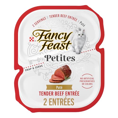 Image of Purina Fancy Feast Petites Tender Beef Entree Gourmet Wet Cat Food Pate - (Pack of 12) 2.8 oz. Tubs