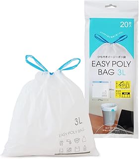 ネクスタ ポリ袋 ゴミ袋 ひも付きイージーポリ袋 3L 20枚 約28×27cm 乳白