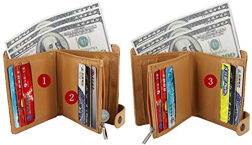 Roffatide Anime One Piece Luffy Wallets For Boys Bi-Fold Short Faux Leather Wallet Travel Slim Wallet With Zip Coin Pocket Khaki #TOP3