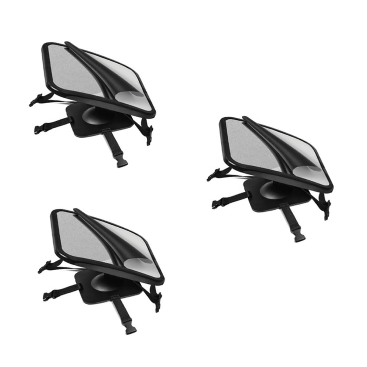 HEMOTON 3pcs 360 Mirror Rear View Mirror Carseat Stroller Wagon Car Mirror Car Mirror Mirror for Car Black