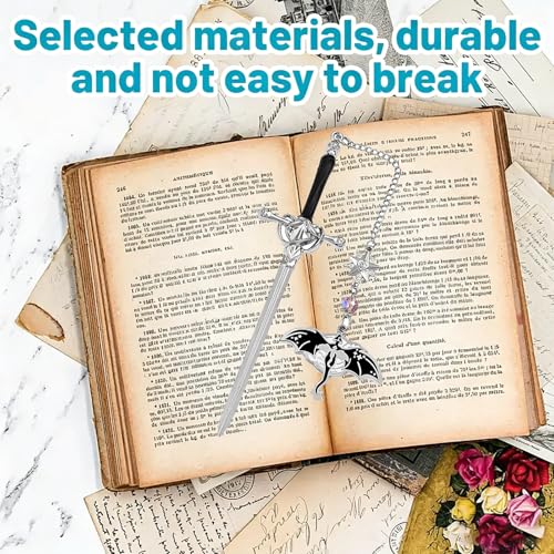Image of Metal Bookmark,Silver Stegosaurus Bookmark for Books, Metal Book Mark with Dragon Design, Reading Accessories for Book Lovers Students Teachers