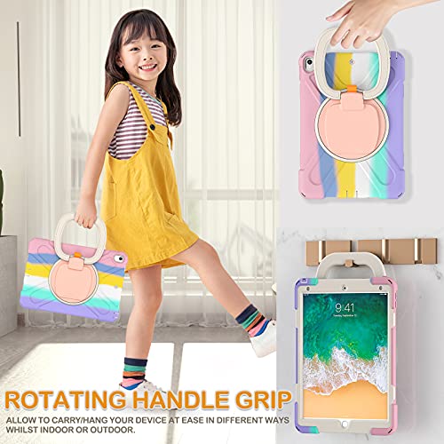 Braecn Ipad Air 3 10.5" 2019 / Ipad Pro 10.5 2017 Case, Protective Silicone Case With Hand Grip, Pencil Holder, Kickstand, Shoulder Strap For Ipad Air 10.5" (3Rd Gen)/Ipad Pro 10.5 Inch-Colorful Pink #TOP3