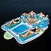 Tropical Tahiti Floating Island Inflatable Raft 7 Person! Built-in Inflatable Bench Seat with Backrests and Cooler! Inflatable Island with 2 Sun Tanning Decks! Perfect for Relaxation & Recreation!