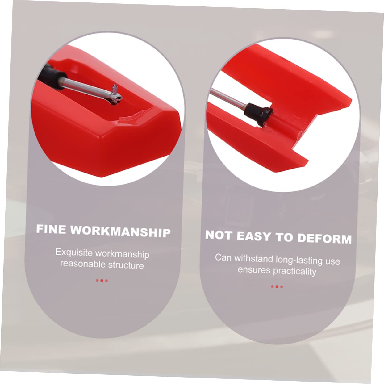 OFFSCH 4pcs Turntable Stylus Replacement Needles for Phonograph Easy Installation Compatible with Record Players Excellent Sound Quality and Strong Tracking Ability Portable and