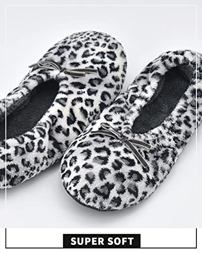 Image of Panda Bros Women's Ballerina Slipper Socks - One Pair Anti-Skid Comfy Warm Ballet Style House Slippers for Indoor Home, Winter, Wedding, and Birthday Gifts for Women