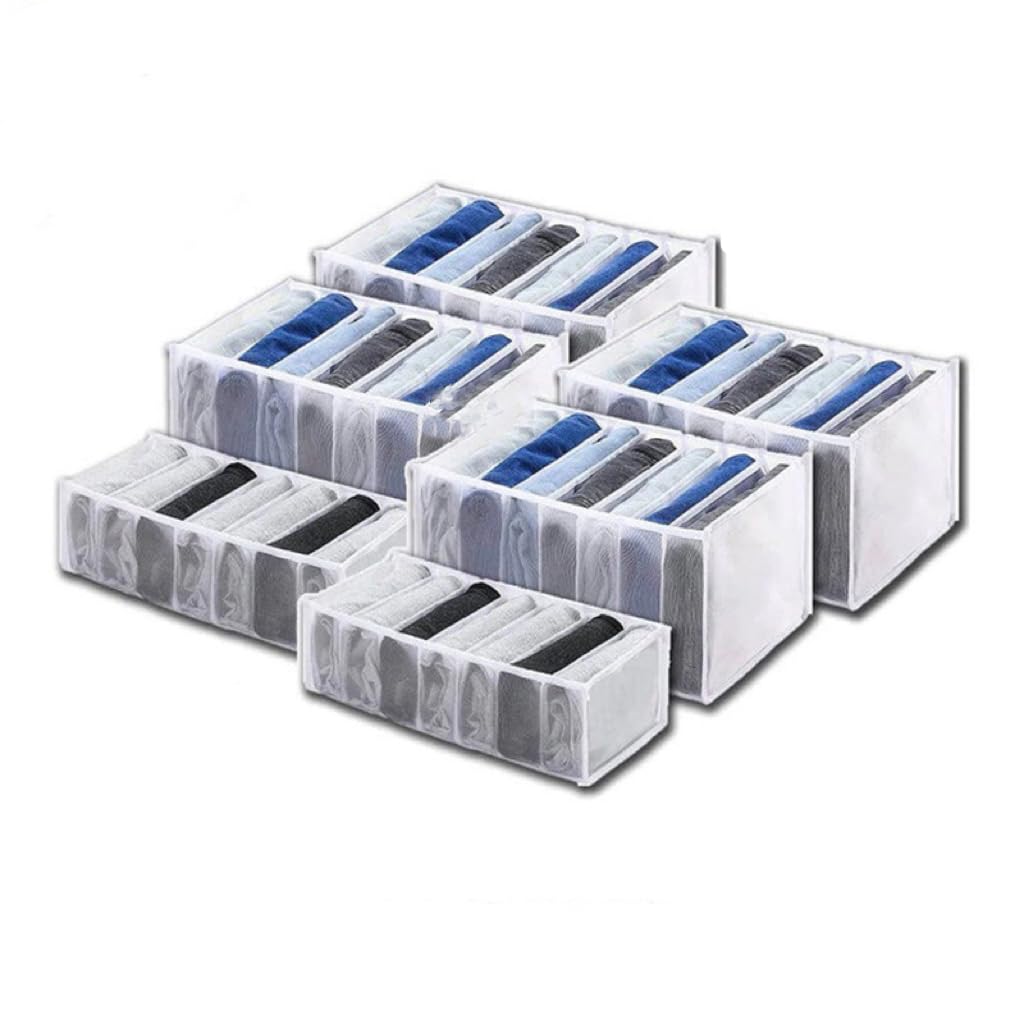 MEIION uvives SchrankOrganizer，Platzsparender Schrank Organizer Set - Vielseitiges Ordnungssystem für Kleiderschränke, Faltboxen für Kleidung, T-Shirts, Hosen, Unterwäsche