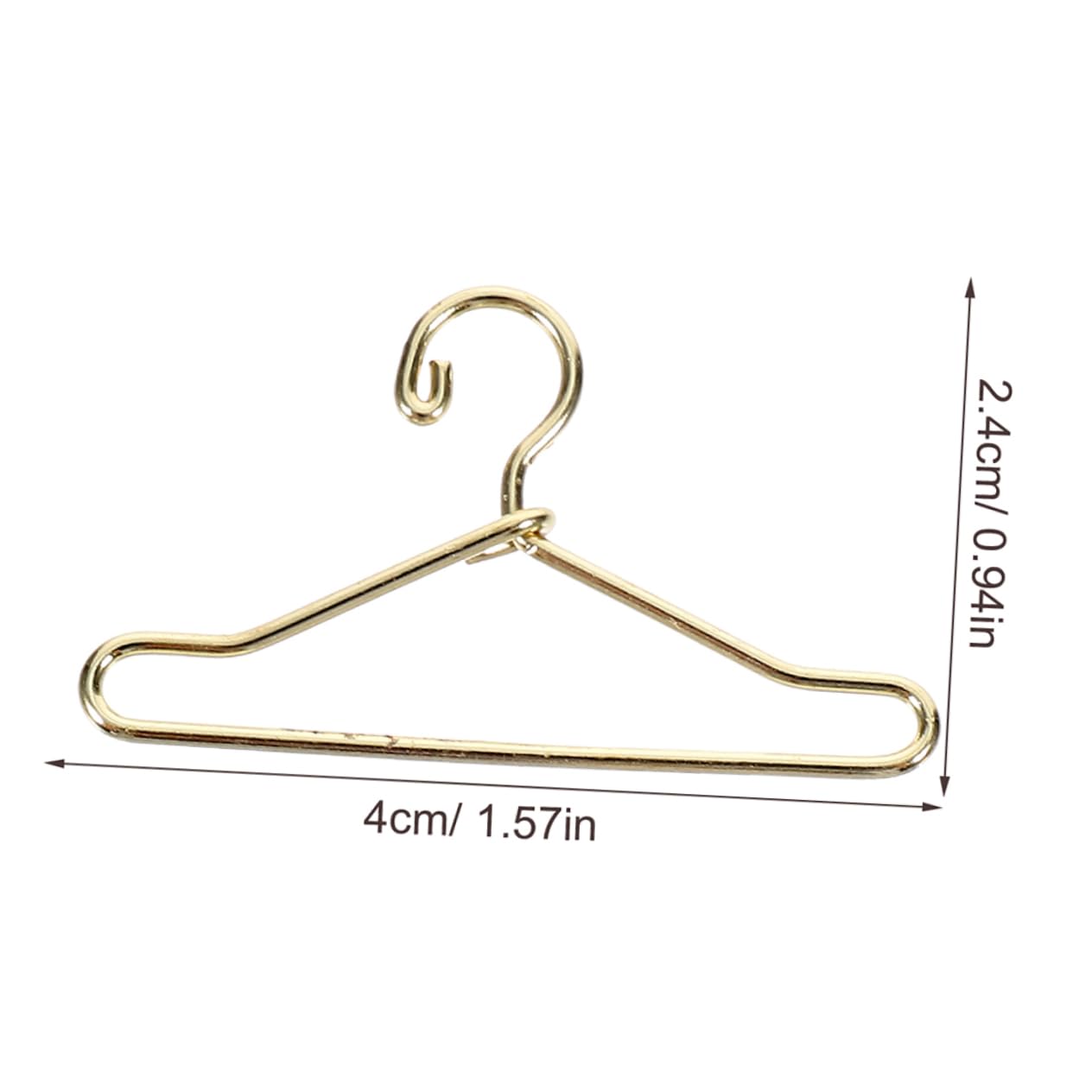 Unomor Compact 40mm Doll Clothing Hangers 24 Pack Metal Construction for Longevity and Style