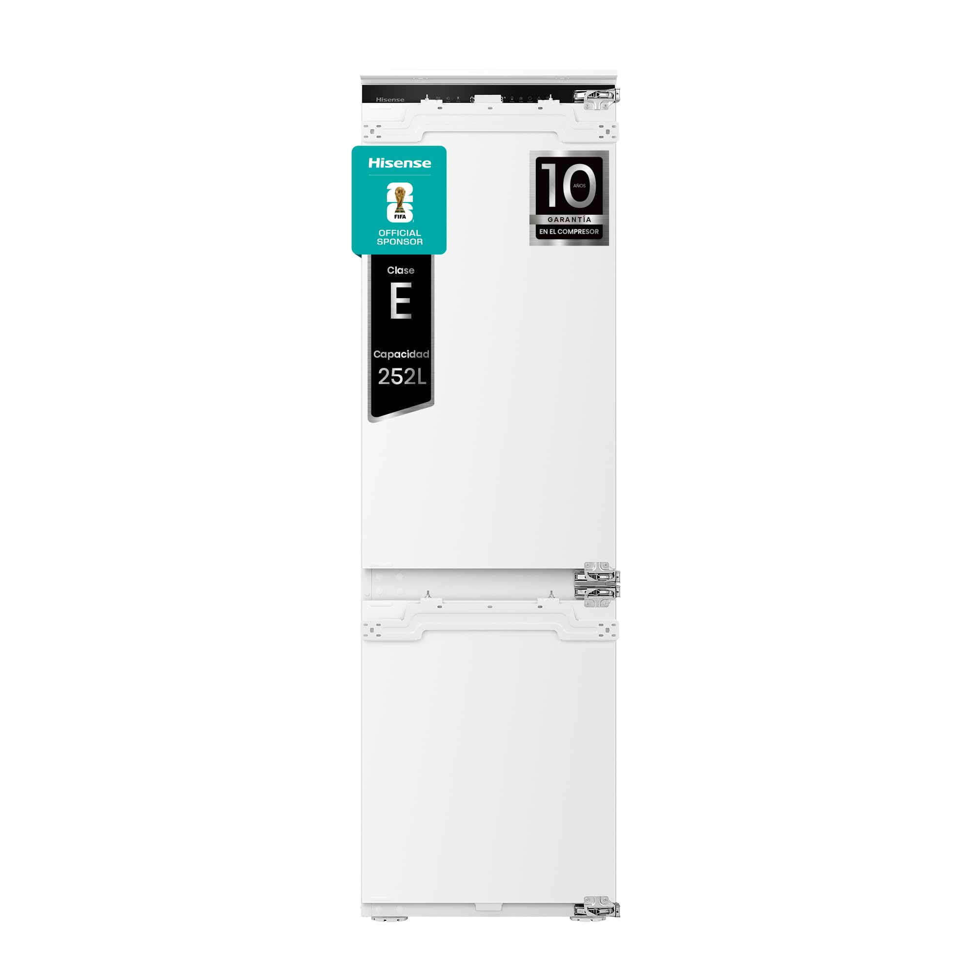 Hisense RB3B250SAWE - Frigoríficos Integrable, Combi, 252L, Class E, Ancho 54cm x Alto 178cm, Cajón Frutas Y Verduras Control De Humedad, Multi Air Flow, Dual Tech Cooling, Motor Inverter