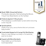 Panasonic Cordless Phone with Advanced Call Block, Bilingual Caller ID and Easy to Read Large High-Contrast Display, Expandable System with 1 Handset - KX-TGD810B (Black) - Image 2