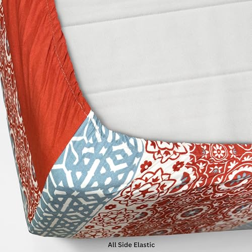 Image of Signature Reversible Super Soft Double Bed Comforter /Quilt Set 350GSM 88x90 inches, and Fitted Elastic Bed Sheet with Pillow Covers (The Positive Circle, Fitted Bedsheet with Pillow Covers Only)