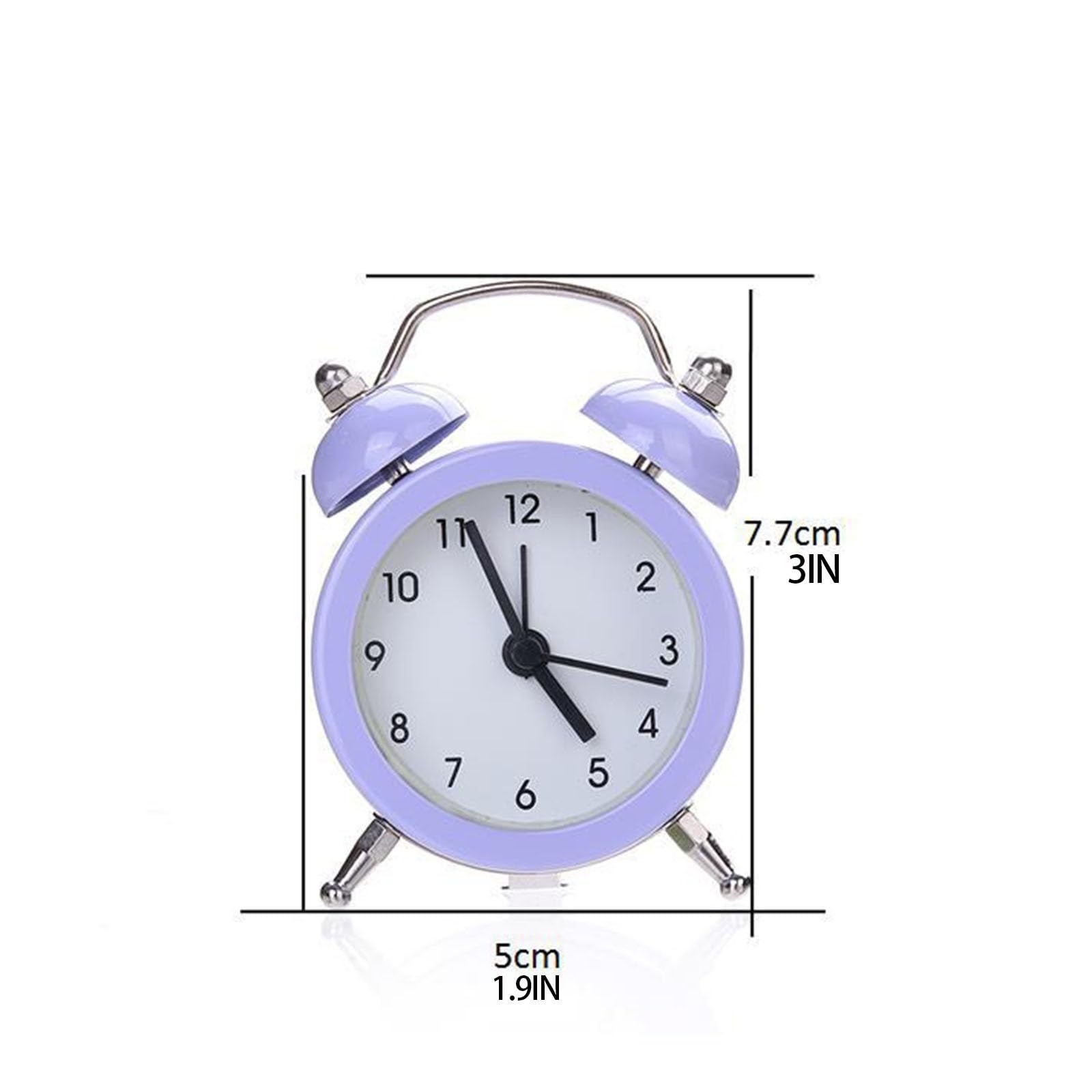 Despertador, Reloj analógico a Pilas: Ideal for Decorar el Dormitorio y(Purple)
