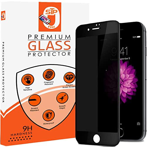 Image of STP FEEL Premium Privacy Tempered Glass Screen Protector For iPhone SE /iPhone 6 / iPhone 7 / iPhone 8 with Edge to Edge Coverage and Easy Installation kit