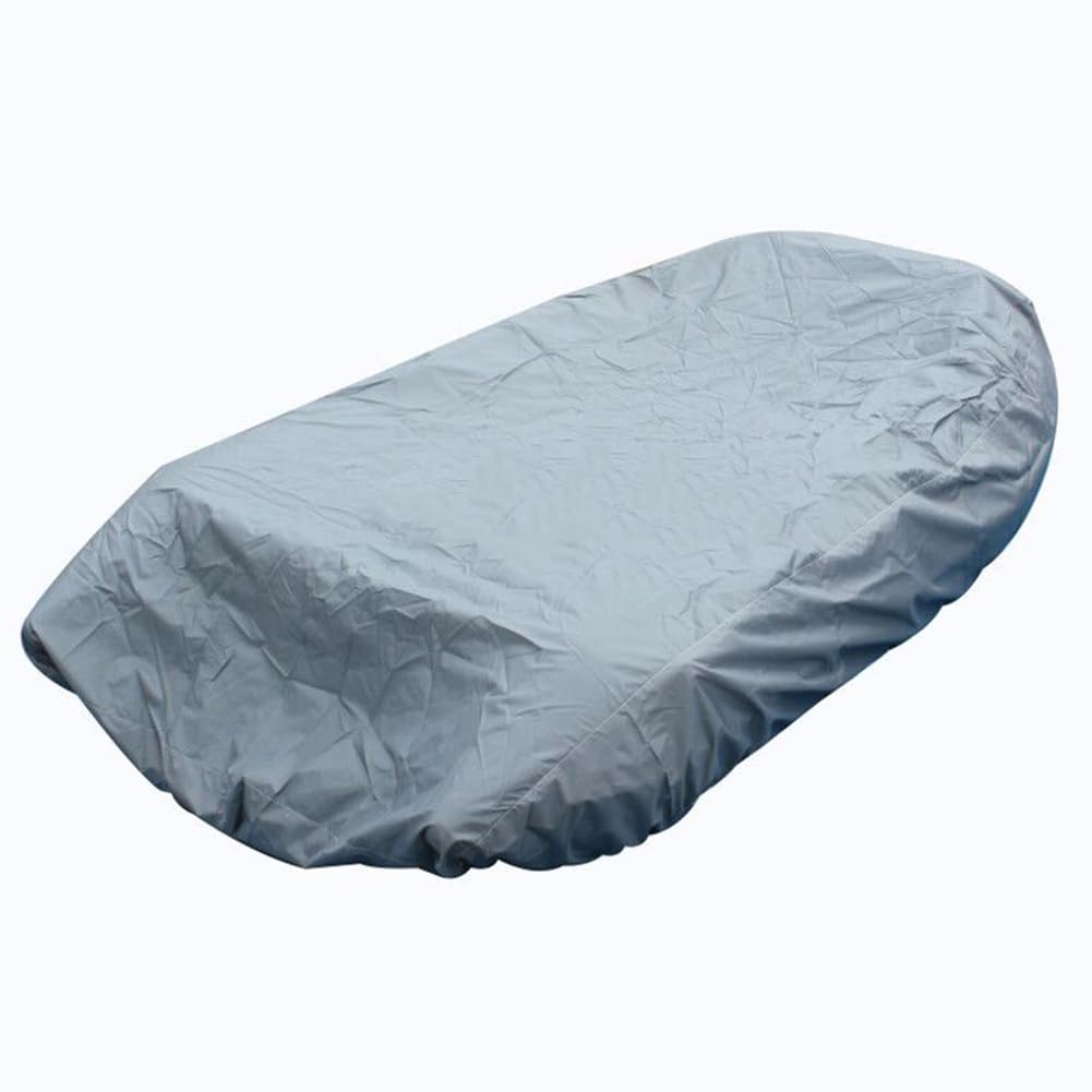 Telo Copri Barca per Gommone Impermeabile Oxford Tessuto Copertura per Barca Gonfiabile Antipolvere UV Resistente,Grigio,3.0m