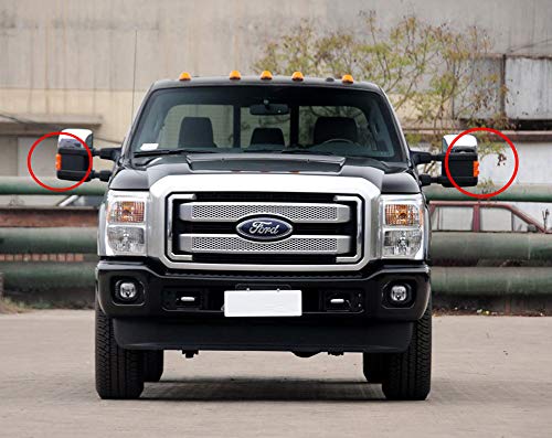 Xinctai 2PCS LED Side Mirror Marker Light Turn Signal Lamp for 2008 to 2016 Ford F250 F350 F450 F550 Super Duty Pickup Truck, Smoke Lens/Clear Lens (Clear Lens-White Light) - Thumbnail 6