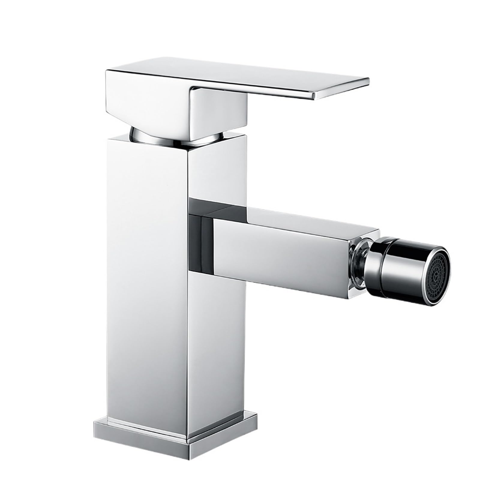 Bateria łazienkowa Bidet Mikser z zimną wodą i mieszaczem natryskowym polerowany mosiądz chromowany czarny złoty jednootworowy montaż pokładowy (rozmiar: polerowany chrom)