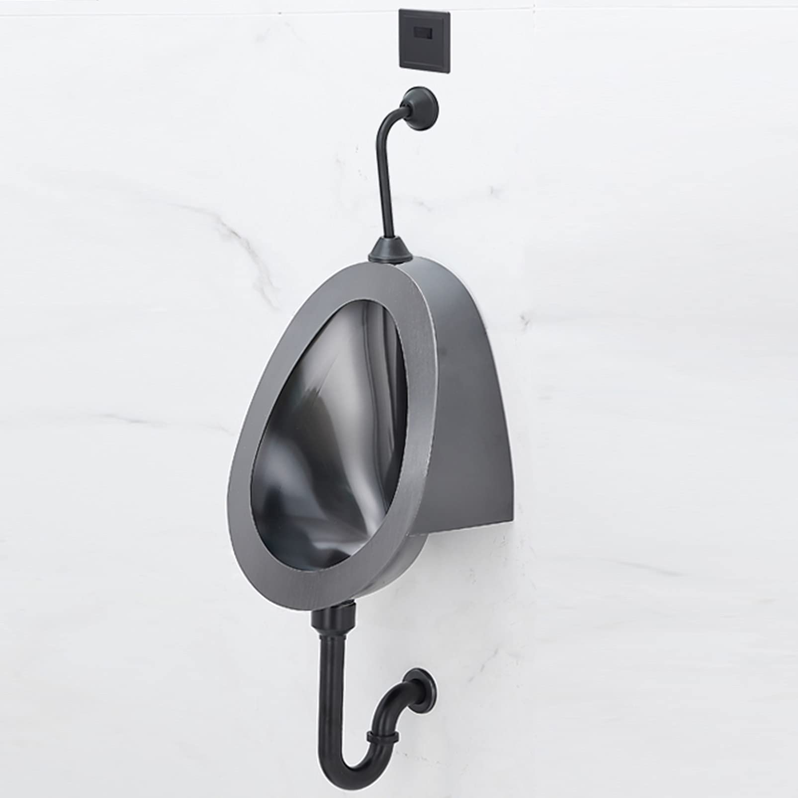 GTHTUHFD Wall-Mounted Universal Urinals, Commercial Flushing Urinals, Men'S Public Toilet Vertical Urinal Kit, Household,