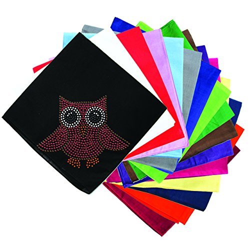 Pink Owl - Spring Butterfly Bling Rhinestone Dog Bandana