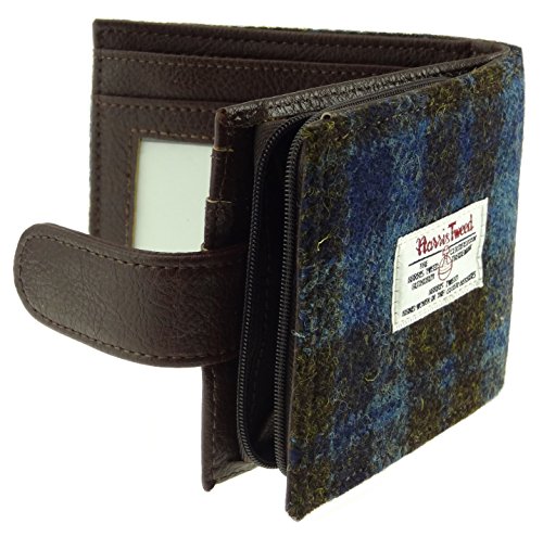 Harris Tweed Gents Coin Wallet Barra Blue Check LB2105 - COL 40