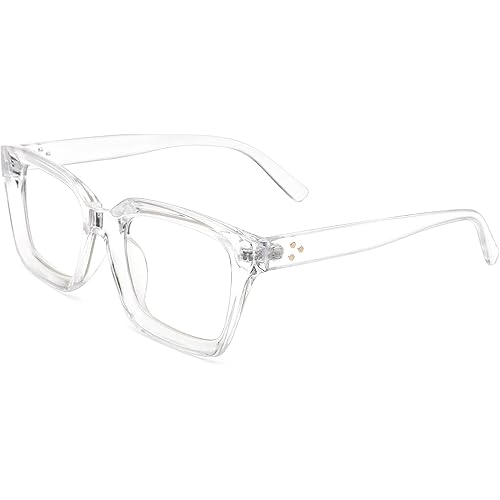 COASION Classic Non-prescription Clear Lens Eyeglasses for Women Thick Square Frame Eyewear