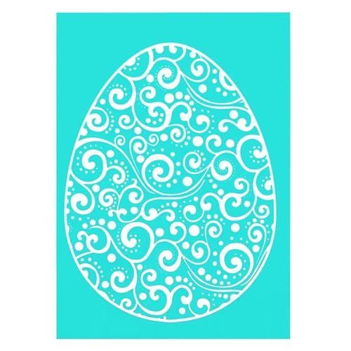 MANGOUSONG Screen Printing Kit,21x29.5cm Easter Day Silk Screen Stencils Reusable Silkscreen Print Kit for Printing Clay Polymer Clay Tool Screen Printing Template