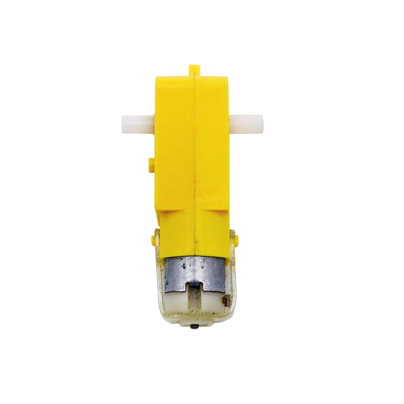 Electronic Spices Dual Shaft 3v Dc Gear Motor 9v Dc Motor Plastic for Toy Cars - Multicolor (Pack of 2)