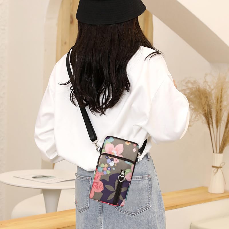 Image of JANKS Small Crossbody Bag for Women - Mini Phone Purses with Crossbody Strap and Wallet - Nylon Arm Bag