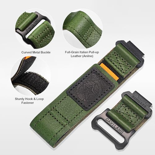 Image of Quick Release Watch Band Strap for Casio F-91W F-94W F-105W F-84W W-735H W-800H SGW-300H SGW-400H A158WA AE-1000W,18mm Leather Hook & Loop Casio strap