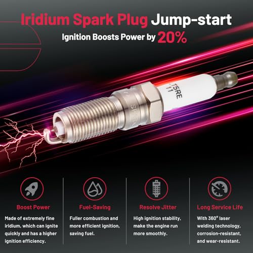 Image of BDFHYK 8 Ignition Coil Pack UF742 and 8 Iridium Spark Plug ILTR5B11 Compatible with Chevy 15-18 Suburban Camaro Corvette,14-18 Silverado 1500, Compatible with GMC 15-18 Sierra 1500 V8 4.3L 5.3L 6.2L