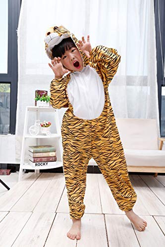JADE Tiger Costume for kids – Animal costume for Boys and Girls – Tiger Jumpsuit Costume for kid’s party - Animal Bodysuit cosplay costume