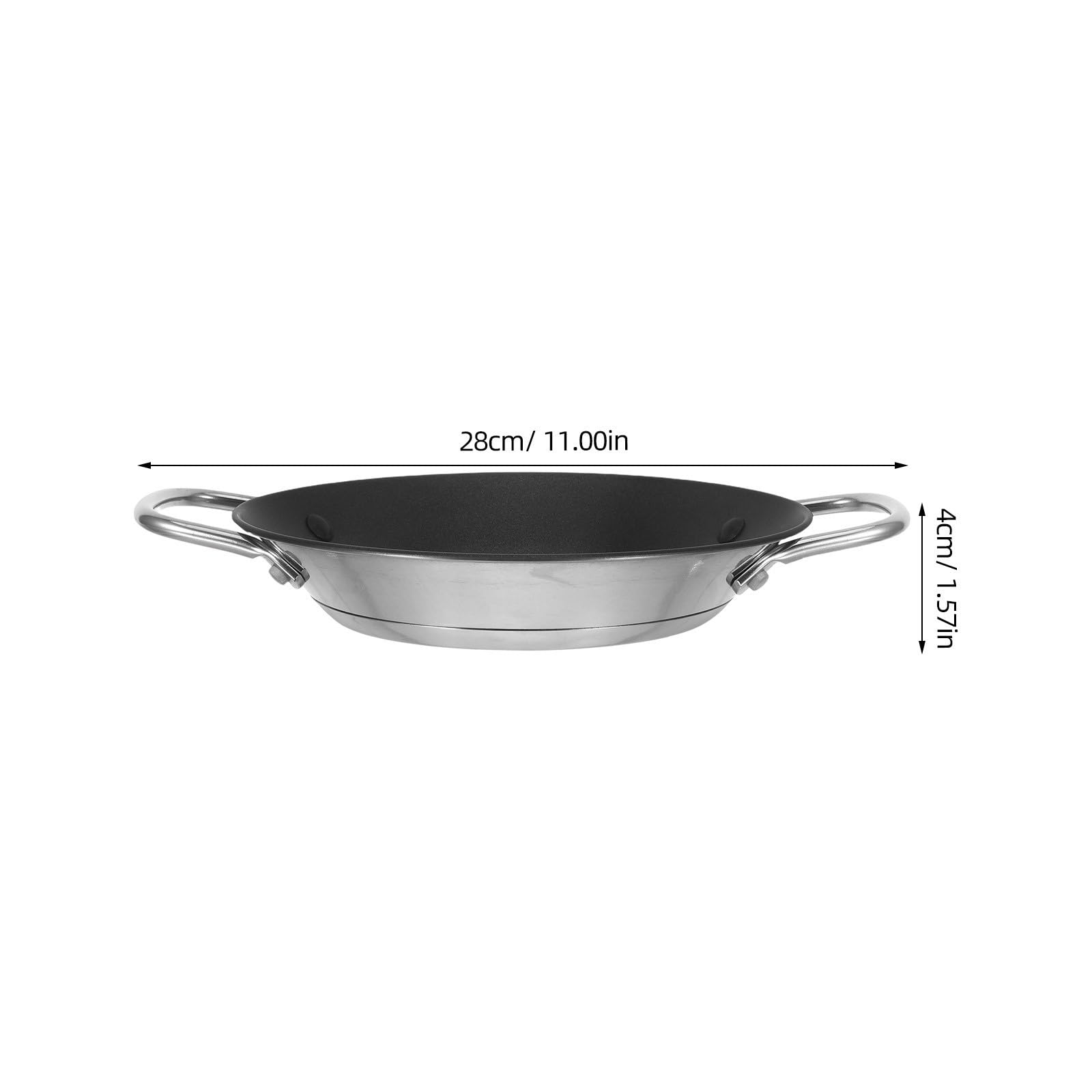 Cabilock Padella Grill in Acciaio Inox Antiaderente Doppio Manico