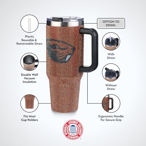 Image of The Memory Company Officially Licensed 40oz TC Bling Game Day Tumbler with Vintage Logo, Oregon State University
