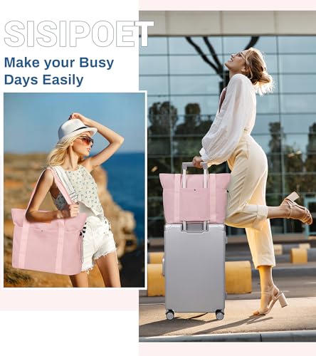 Travel Tote Bag, Multi Pocket Work Tote Bags for Women Fits 15.6'' Laptop Shoulder Bag with Zipper Shopping Bag2