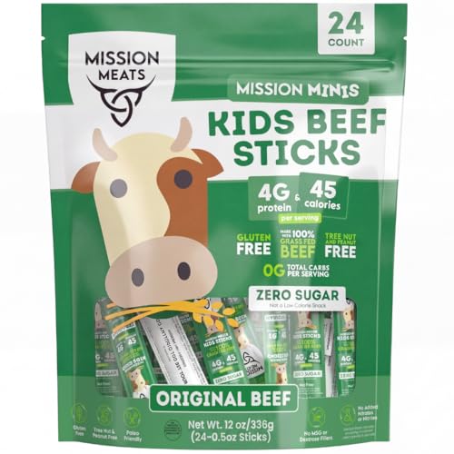 Mission Meats Kids Beef Sticks - 0.5oz, 24ct (pack of 2)
