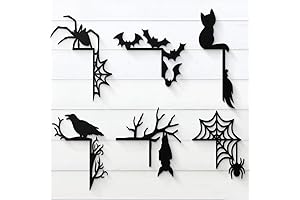 6-Piece Halloween Doorway Corner Decorations: Spooky Witchy Vibes for Your Home