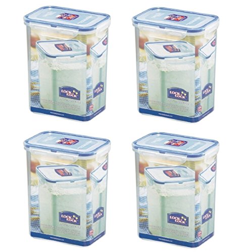 (Pack of 4) LOCK & LOCK Airtight Rectangular Tall Food Storage Container 60.87-oz / 7.61-cup - //coolthings.us