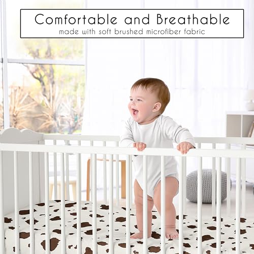 Image of Sweet Jojo Designs 4-Piece Baby Crib Bedding Set (Western Cowboy) for Boys, Infants /Nursery incl. Blanket, Fitted Sheet, Skirt, Diaper Stacker (Country, Farm, Horse Ranch, Wild West, Southern Charm)