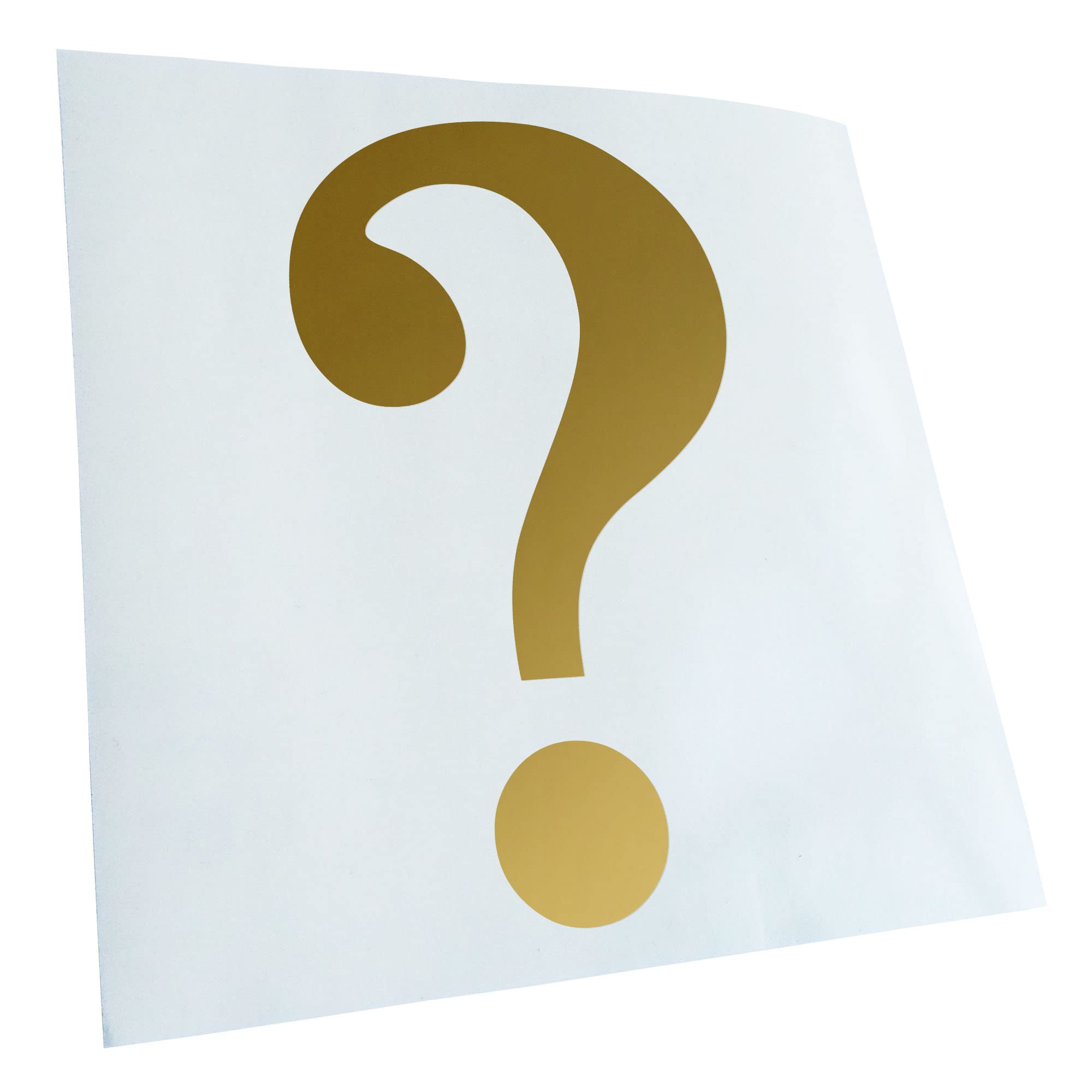 Kiwistar - Car Sticker - Gold - 50 x 29 cm Question Mark Pictogram - Rear Window Car Sticker Weatherproof for Car Truck Moped Truck - Sticker Exterior Self-Adhesive Tuning Accessories for Windows