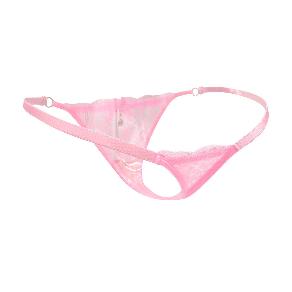 SLITHICE Women Sexy G string Panties With Adjustable Size (as1, alpha, s, l, regular, regular, Pink)