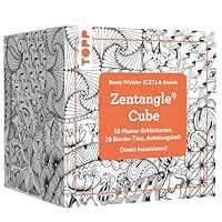 Zentangle® Cube: 50 Muster-Erklärungskarten, 20 blanko Tiles, Anleitungsheft. Direkt loszeichnen!