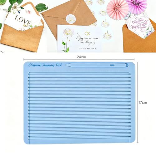Image of Scoring Board for Paper Folding, Precision Origami Tool, Envelope Maker Scores Tool, Multi-Purpose Scoring Board for DIY Enthusiasts, Card Making Envelope Making Gift Box Making