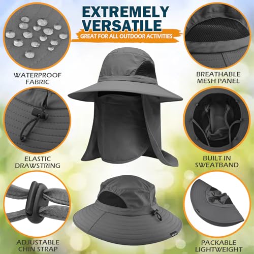 Einskey FISHING HAT WITH NECK FLAP Uv Protection Wide Brim Sun Hat thumb #5