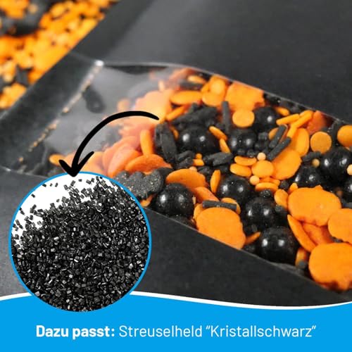 Streuselheld Halloween Party 40g Streusel Sprinkles Streudekor Topping Zuckerstreusel Gebäck Kuchen Torten