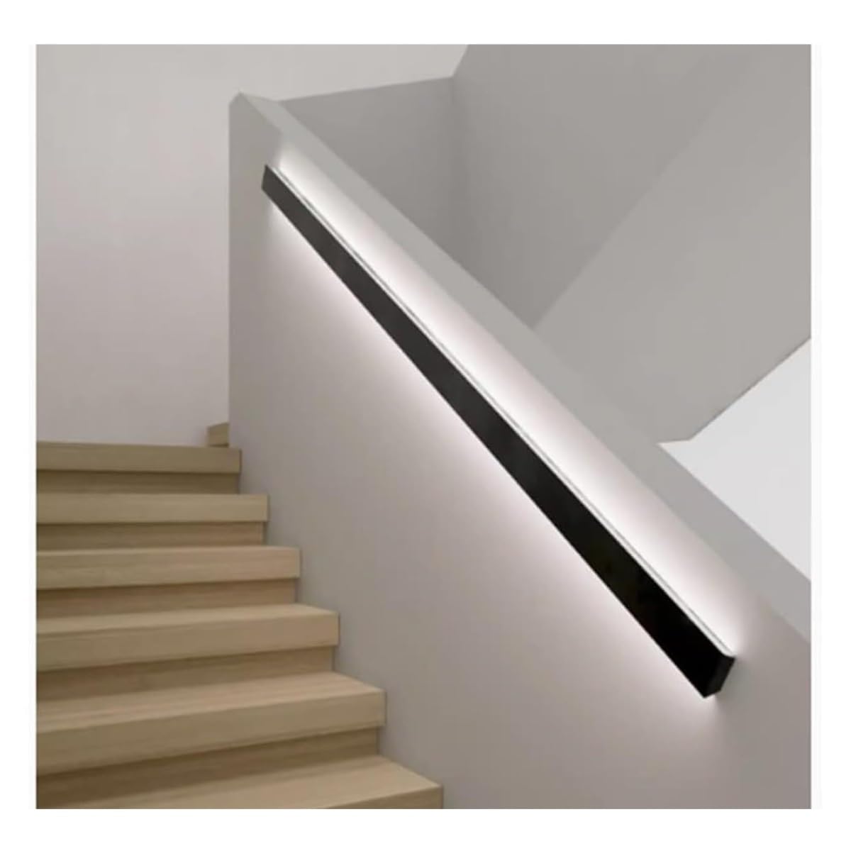 Stair handrail LED Lighted Wall-Mounted Staircase Handrail Railings with LED Light for Outdoor Stairs Porch Entrance