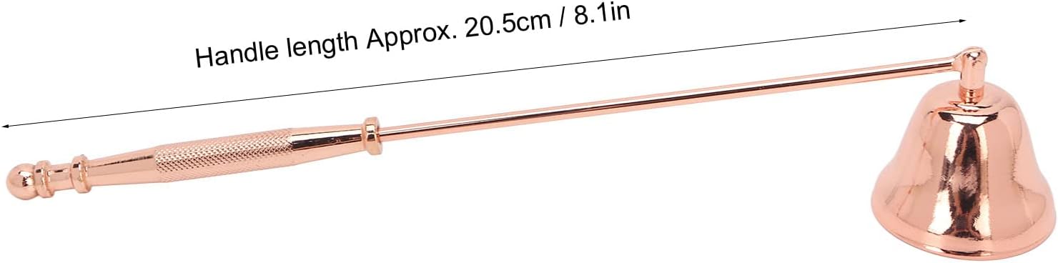 Extintor de Velas Creativo, Extintor de Velas de 6 Piezas Cubierta de Extintor de Velas en Forma de Campana Giratoria de Oro Rosa con Ergonómico