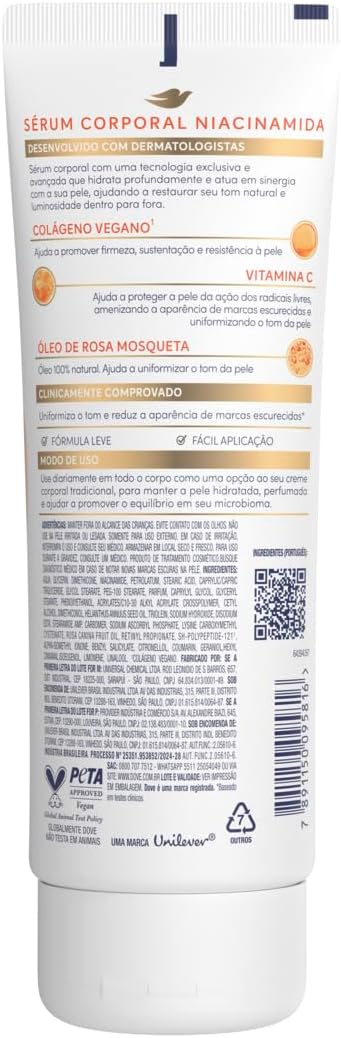 Avaliação Sérum Hidratante Niacinamida Dove 180Ml 3 51J 9Xad3Rl. Ac Sl1100
