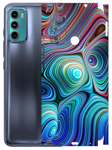 Image of AtOdds - Full Body Back Screen Guard Protector Film - Lamination Wrap Skin Sticker Compatible with Moto G60 | Scratchproof Matte Finish (Water Paint)